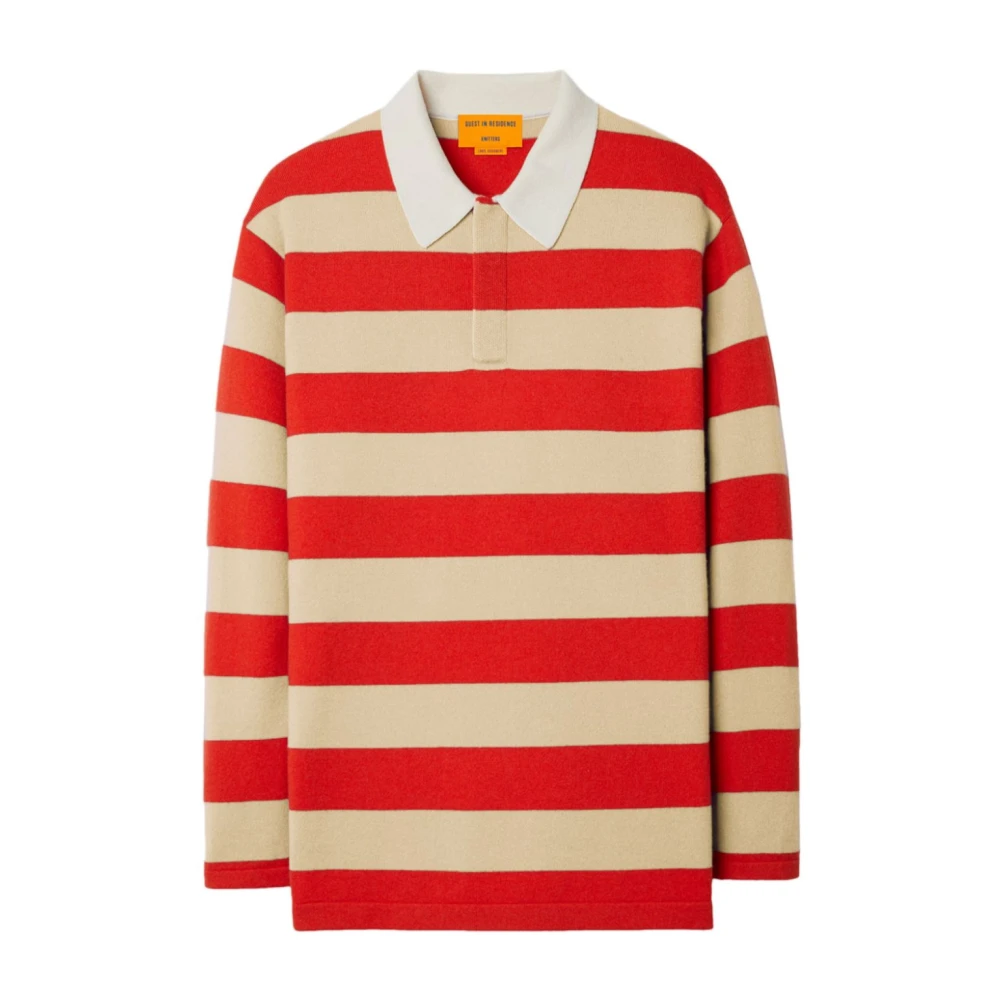 Guest In Residence Rode Gestreepte Rugbyshirt Red Dames
