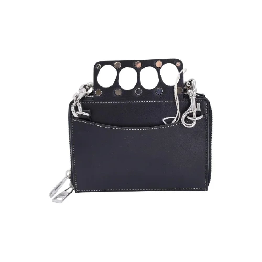 Alexander McQueen Pre-owned Leather clutches Black Dames