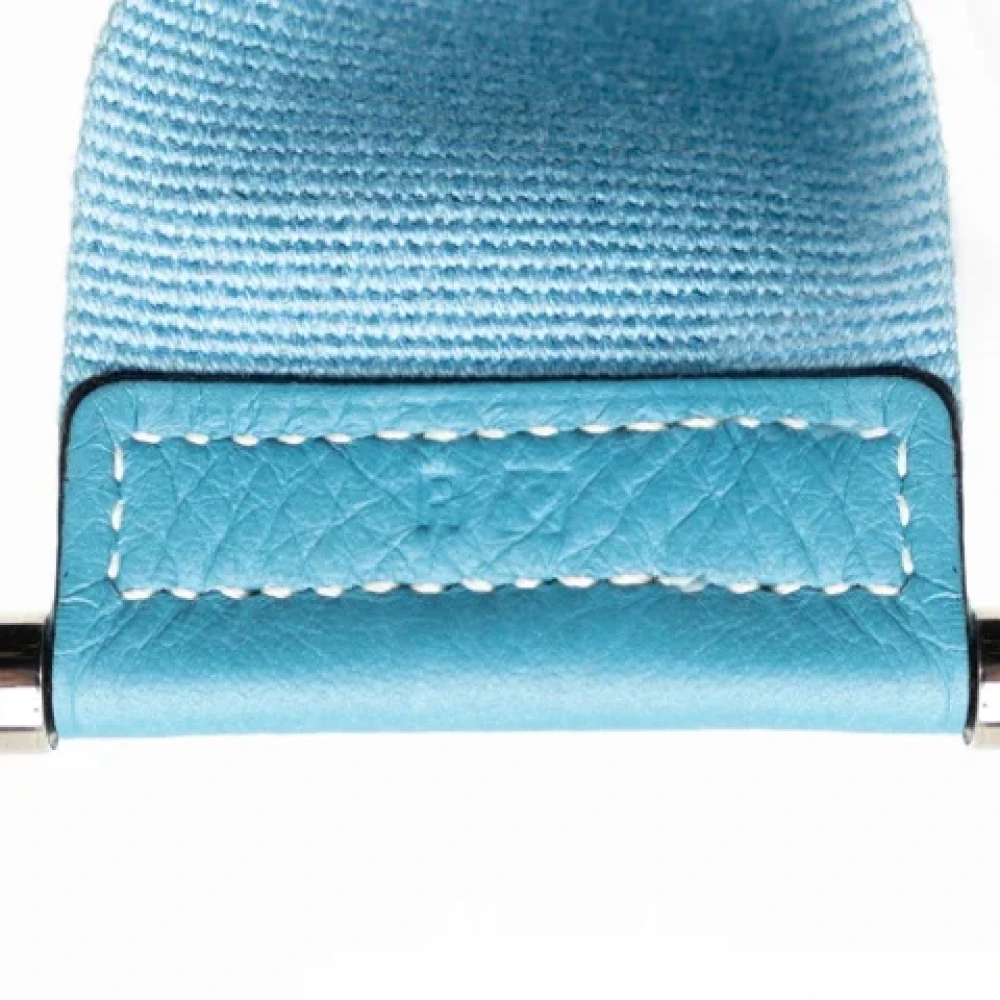 Hermès Vintage Pre-owned Canvas shoulder-bags Blue Dames