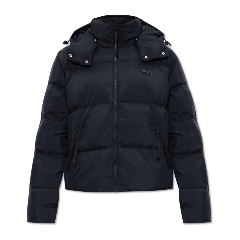 Lacoste Gewatteerde jas met logo Black Dames