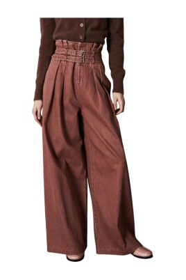 pantalon-large-taille-haute-rouille