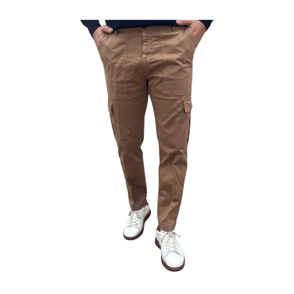 Liu Jo Katoenmix Stijlvolle Broek Brown Heren