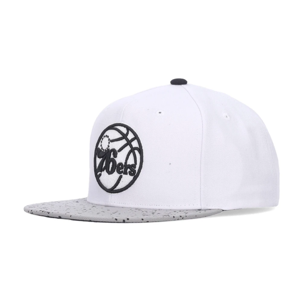 Mitchell & Ness Unisex White Nba Philadelphia 76Ers Flat Visor Cap