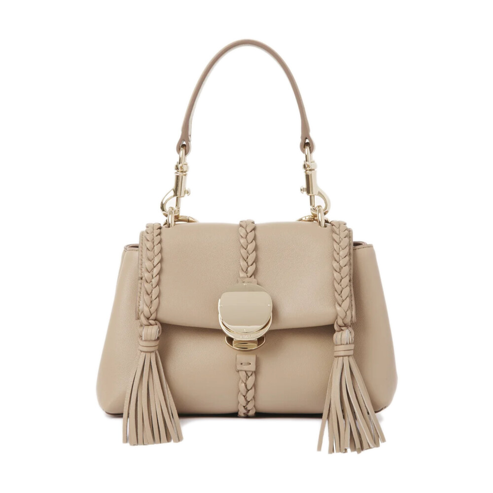 Beige Leren Tas met Metalen Sluiting Chlo Heren Miinto.be