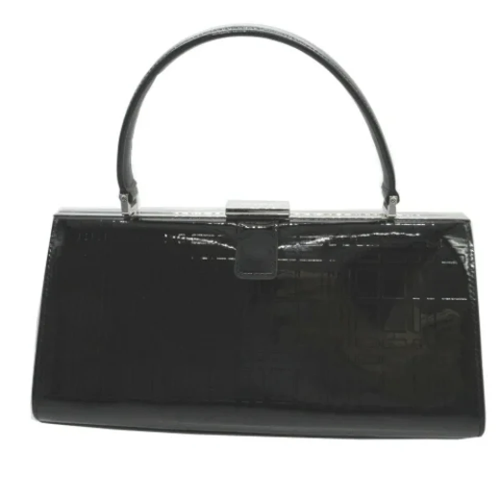 Burberry Vintage Pre-owned Leather handbags Black Dames