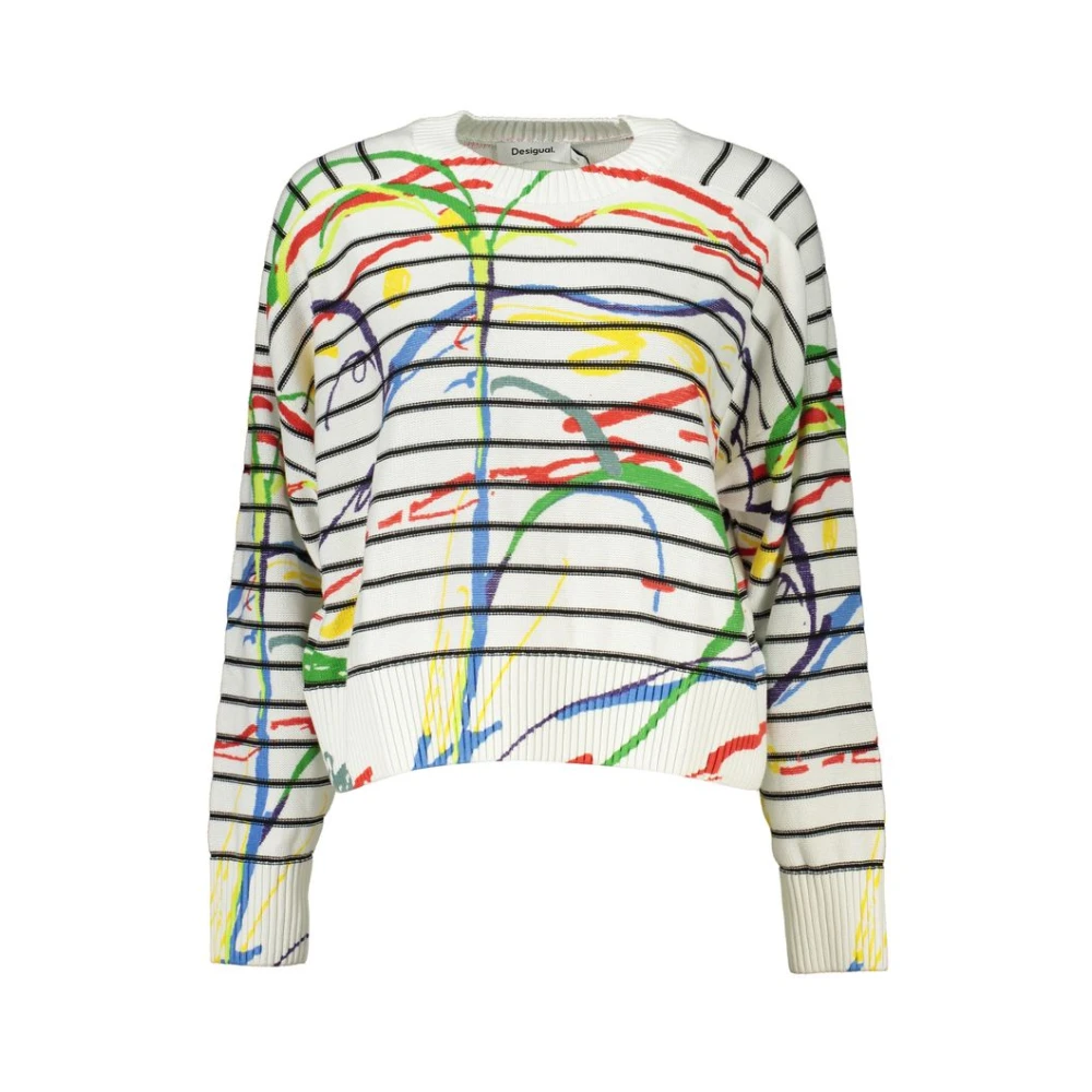 Desigual Stijlvolle Trui met Contrastdetail Multicolor Dames