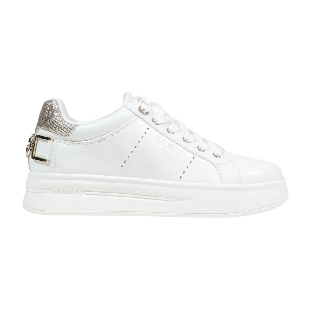 Guess Women's White Sneakers, 8 Uk, Wesli Trainers