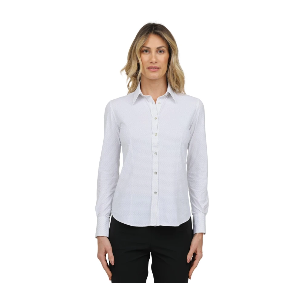 RRD No-Iron Technische Stoffen Overhemd White Dames