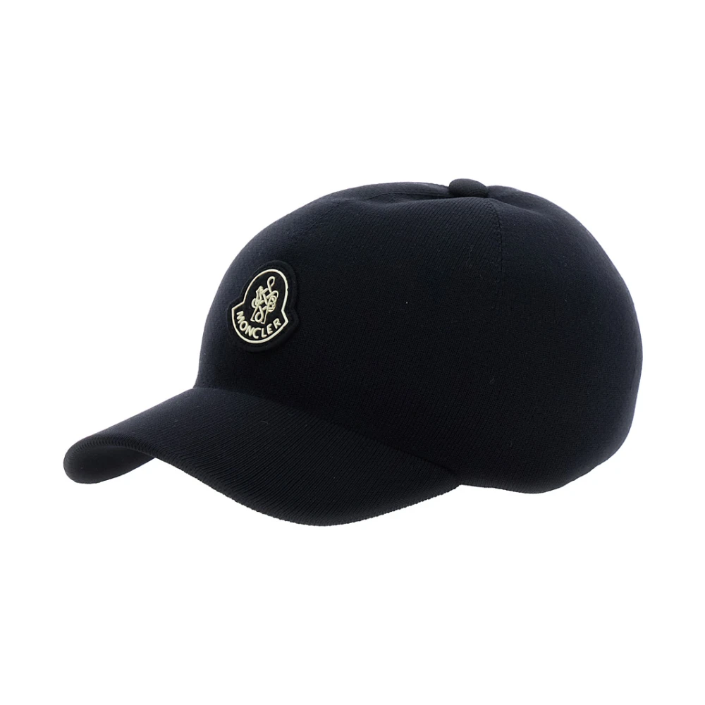 Moncler Zwarte baseballpet met logo Black Dames