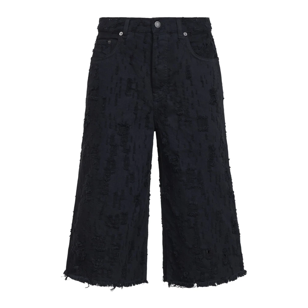 Haikure Women's Black Denim Shorts, W26, Denim Shorts