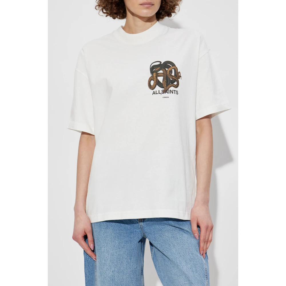 AllSaints T-shirt Reticulate White Dames