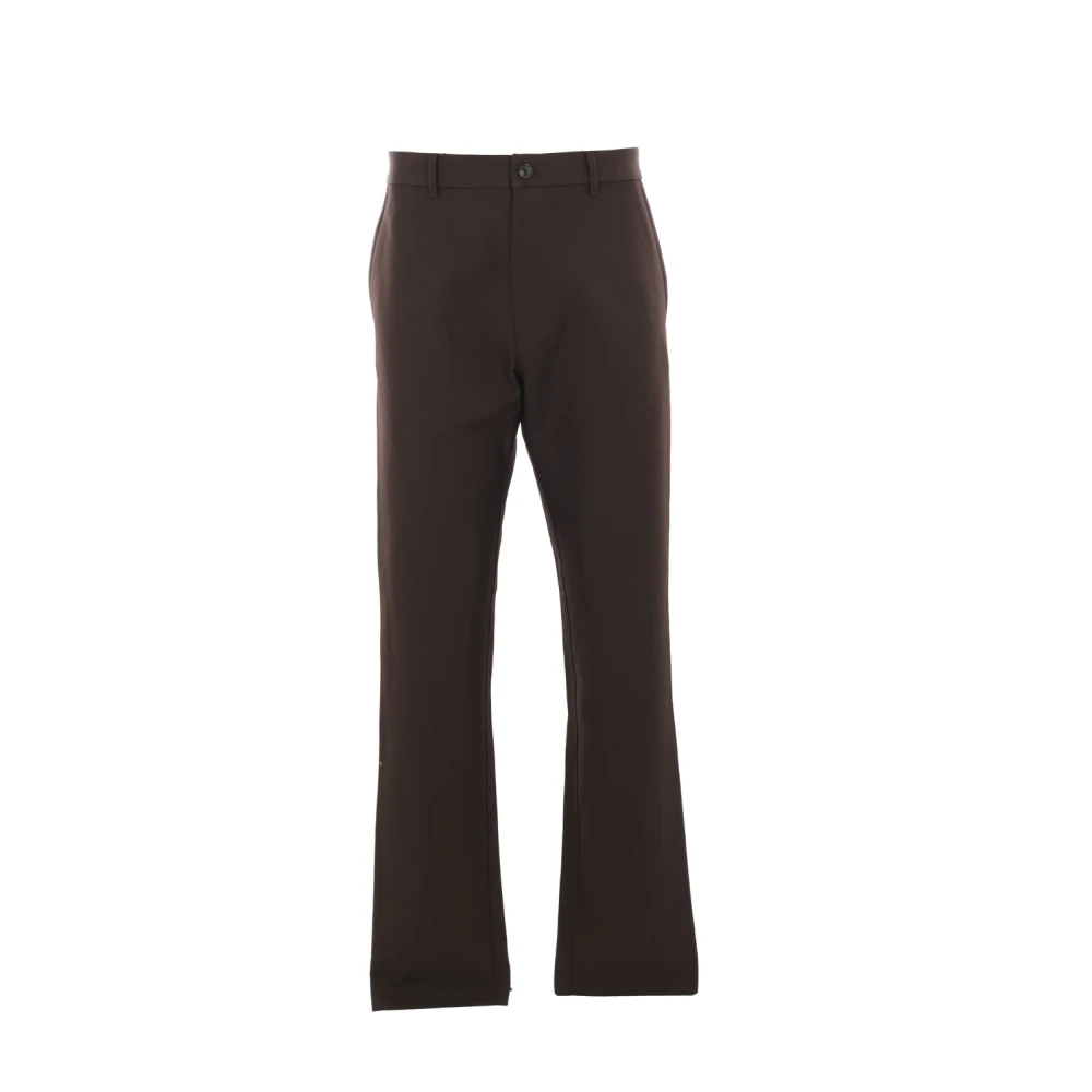 Loro Piana Bruine Wol Katoen Broek Gemaakt in Italië Brown Heren