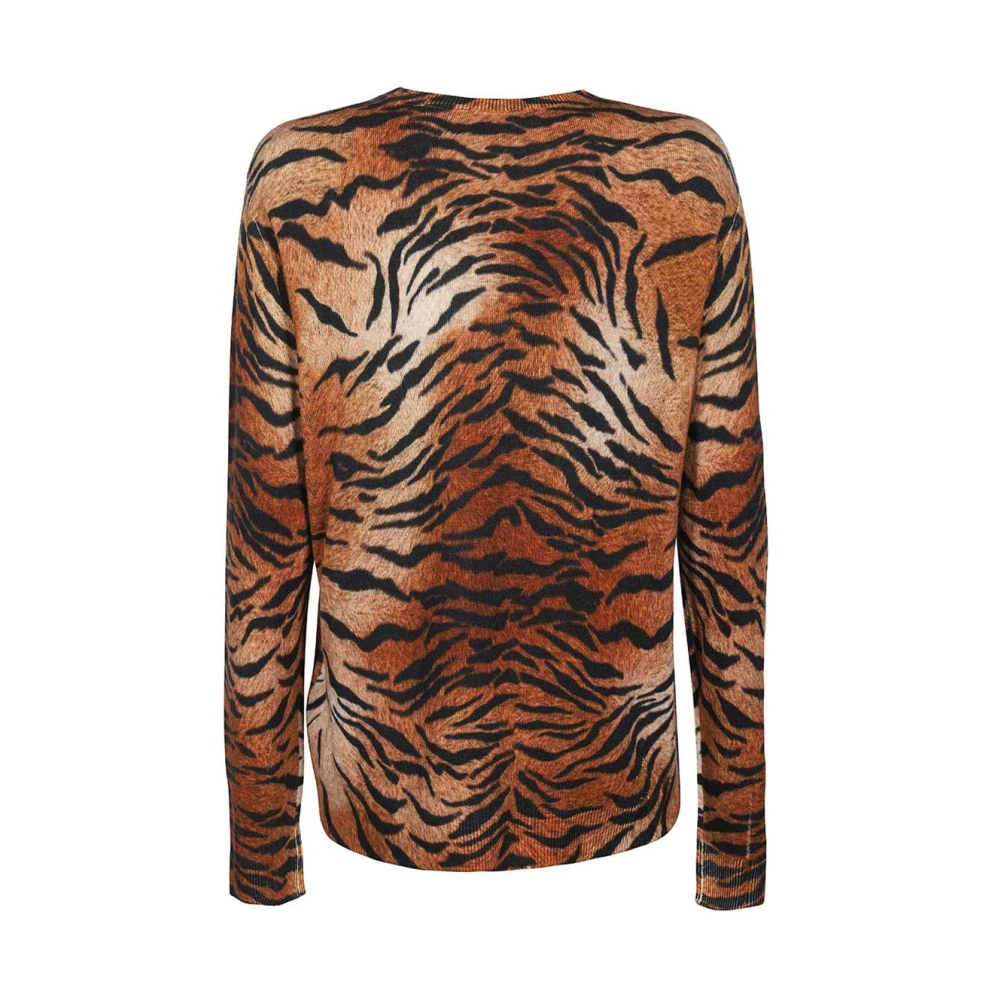 Dsquared2 Dierenprint Wollen Trui Multicolor Dames