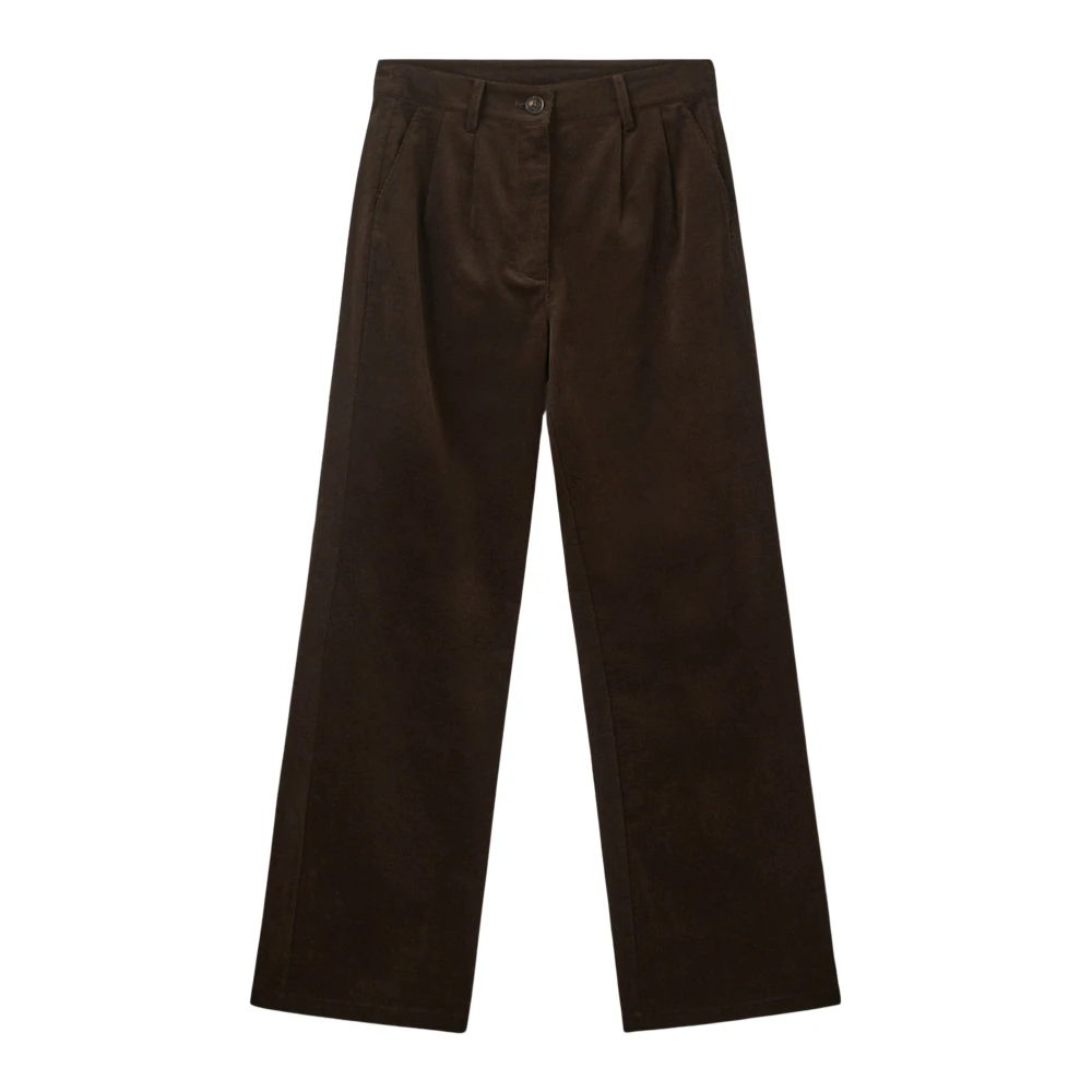 Sofie Schnoor Brown Wide Trousers - Female - Wide Trousers - Xs - Trousers