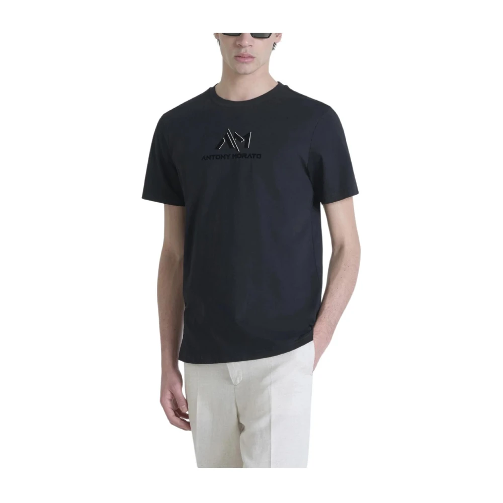 Antony Morato Herr Svart Toppar Xl, Bomull, Mmks02661-Fa100144