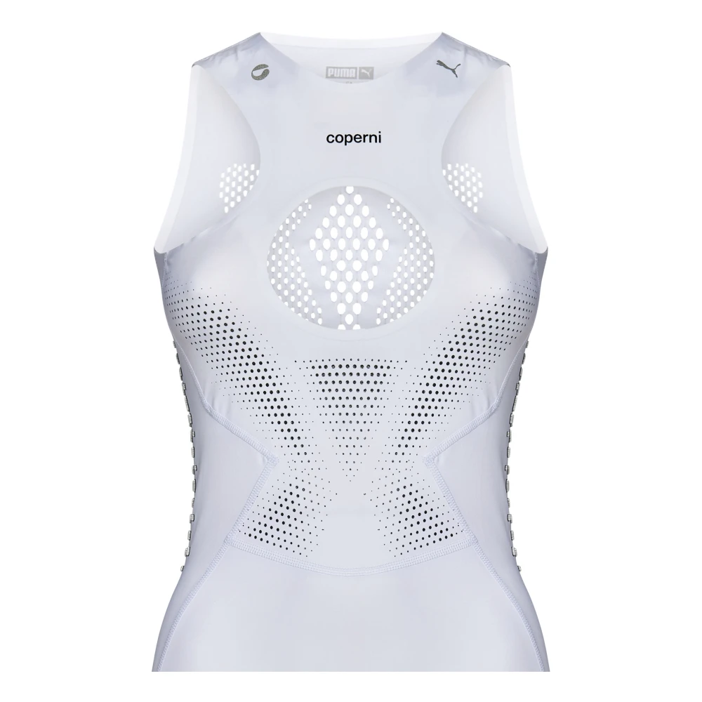 Coperni Witte Midi Jurk met Uitsnijding White Dames