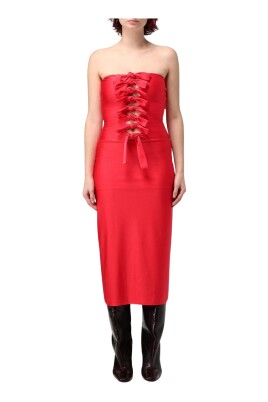 red-bow-detail-midi-dress