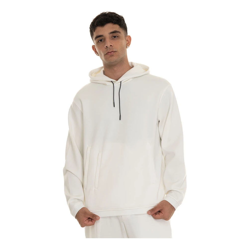 Emporio Armani Casual Katoenen Sweatshirt voor Mannen White Heren