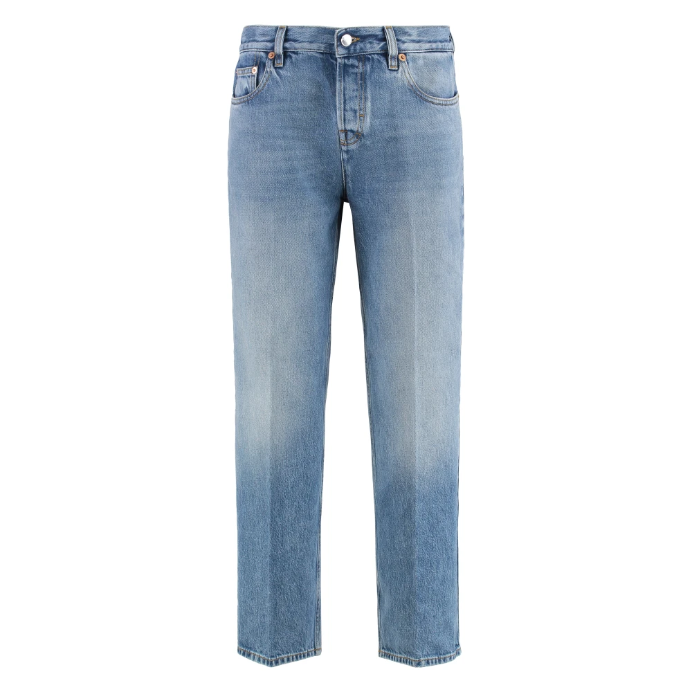 Gucci Women's Blue Straight Fit Jeans, W28, Classic Denim Straight-Leg Jeans