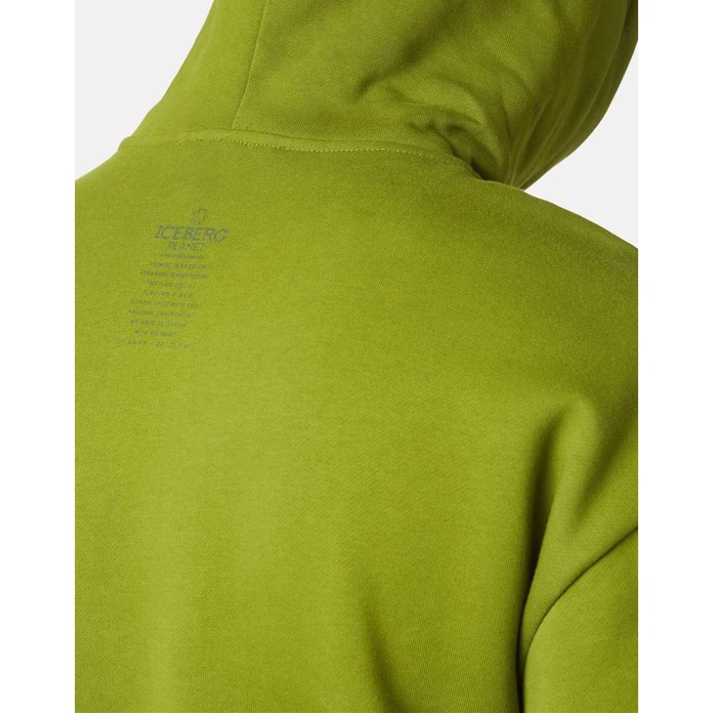 Iceberg Hoodie met monogramlogo Green Heren
