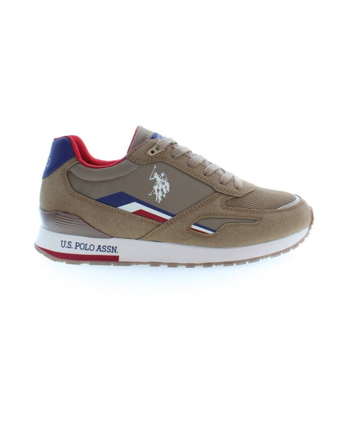 sneaker-en-polyester-marron-avec-details-contrastants