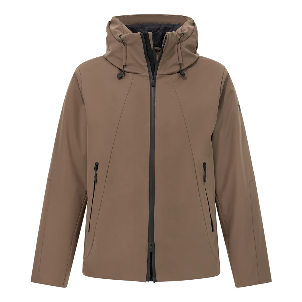 Boggi Milano Herren Braun Technische Steppjacke Aus Funktionsstoff