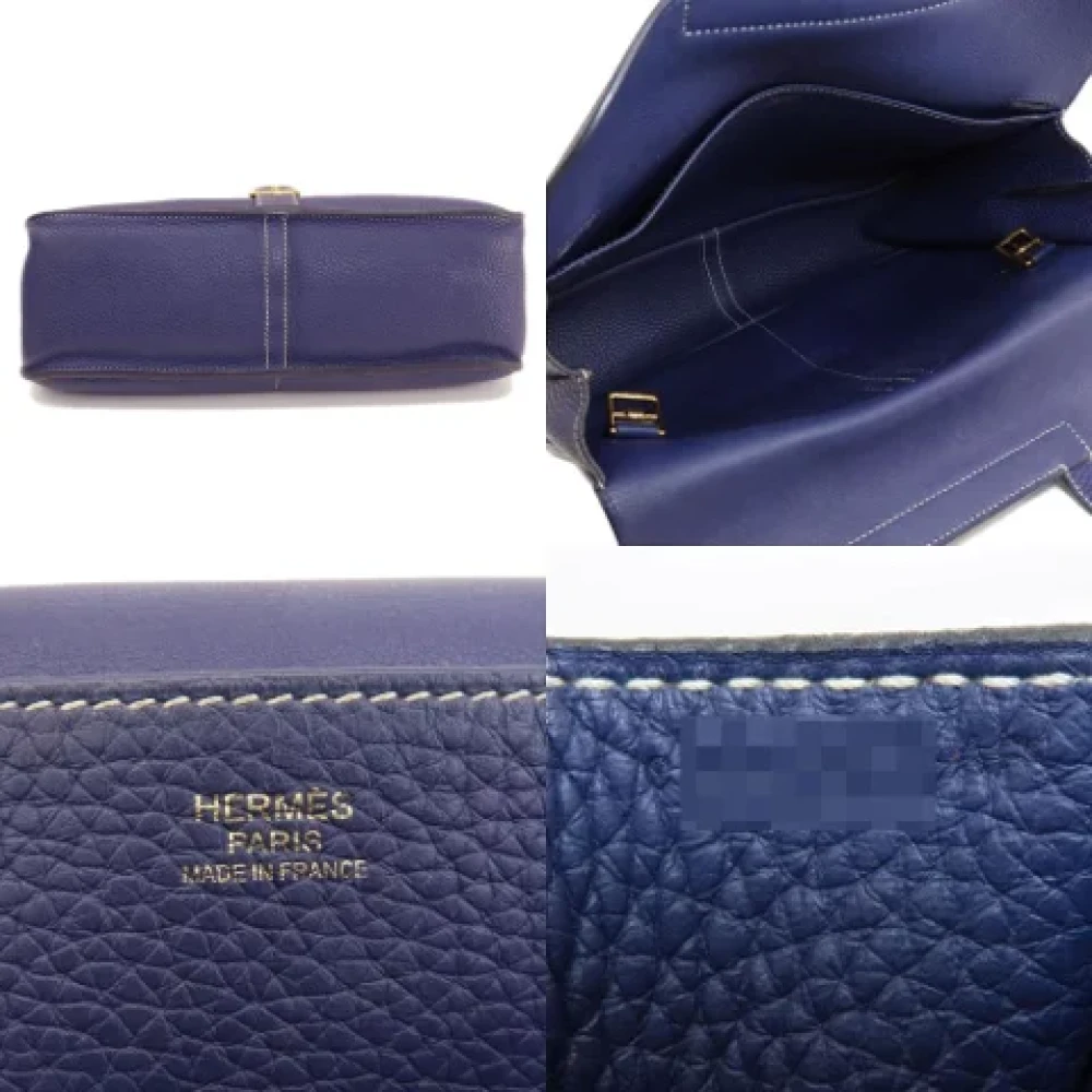 Hermès Vintage Pre-owned Leather hermes-bags Blue Dames