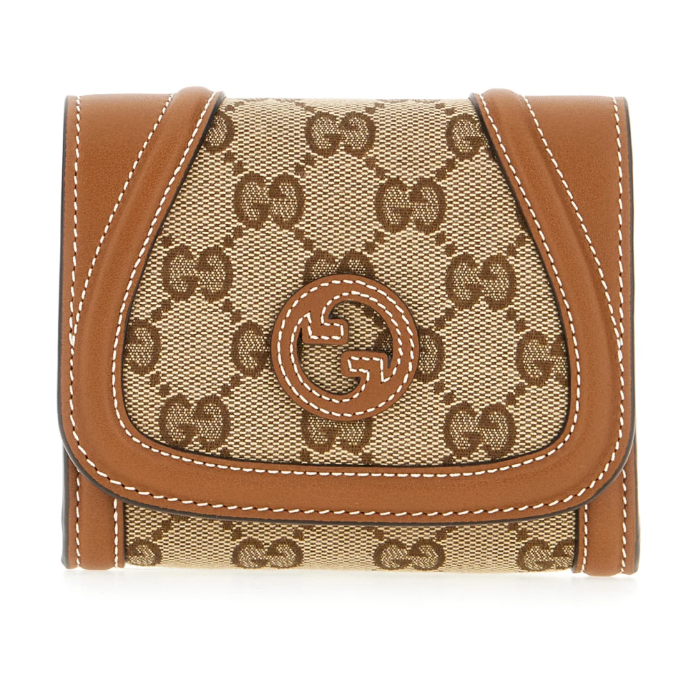 Gucci Stijlvolle portemonnee met meerdere vakken Beige Dames