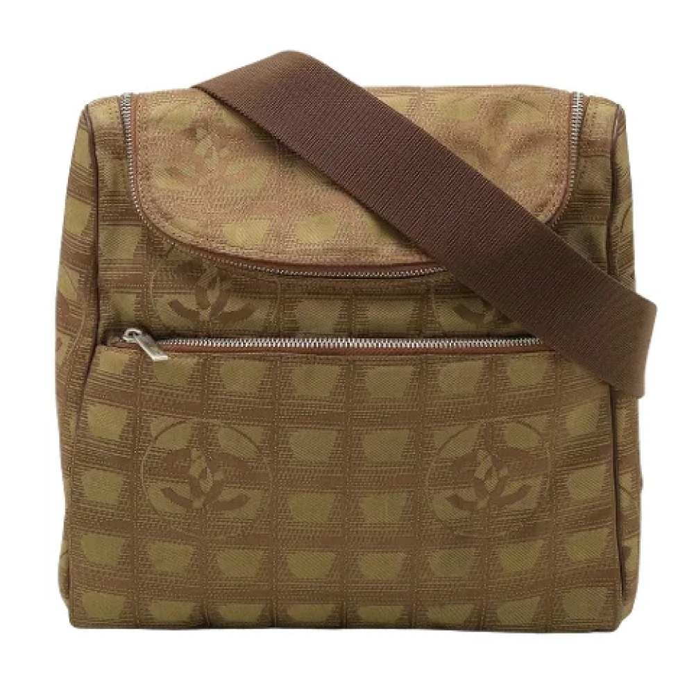 Chanel Vintage Pre-owned Canvas backpacks Green Dames