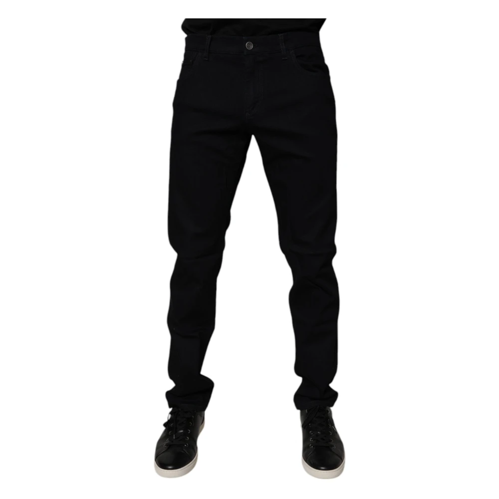 Dolce & Gabbana Men's Black Cotton Slim Fit Denim Jeans 4XL