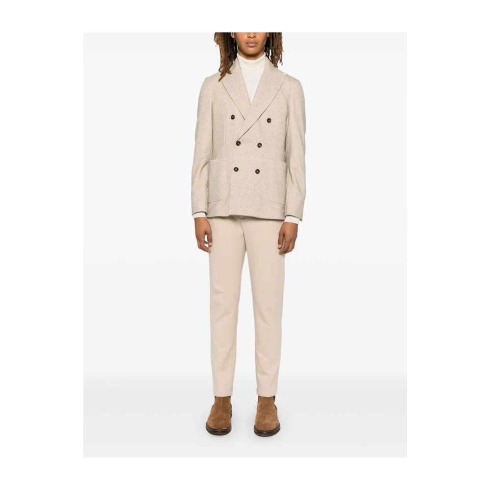 Circolo 1901 Beige Fleece Texture Broek Beige Heren