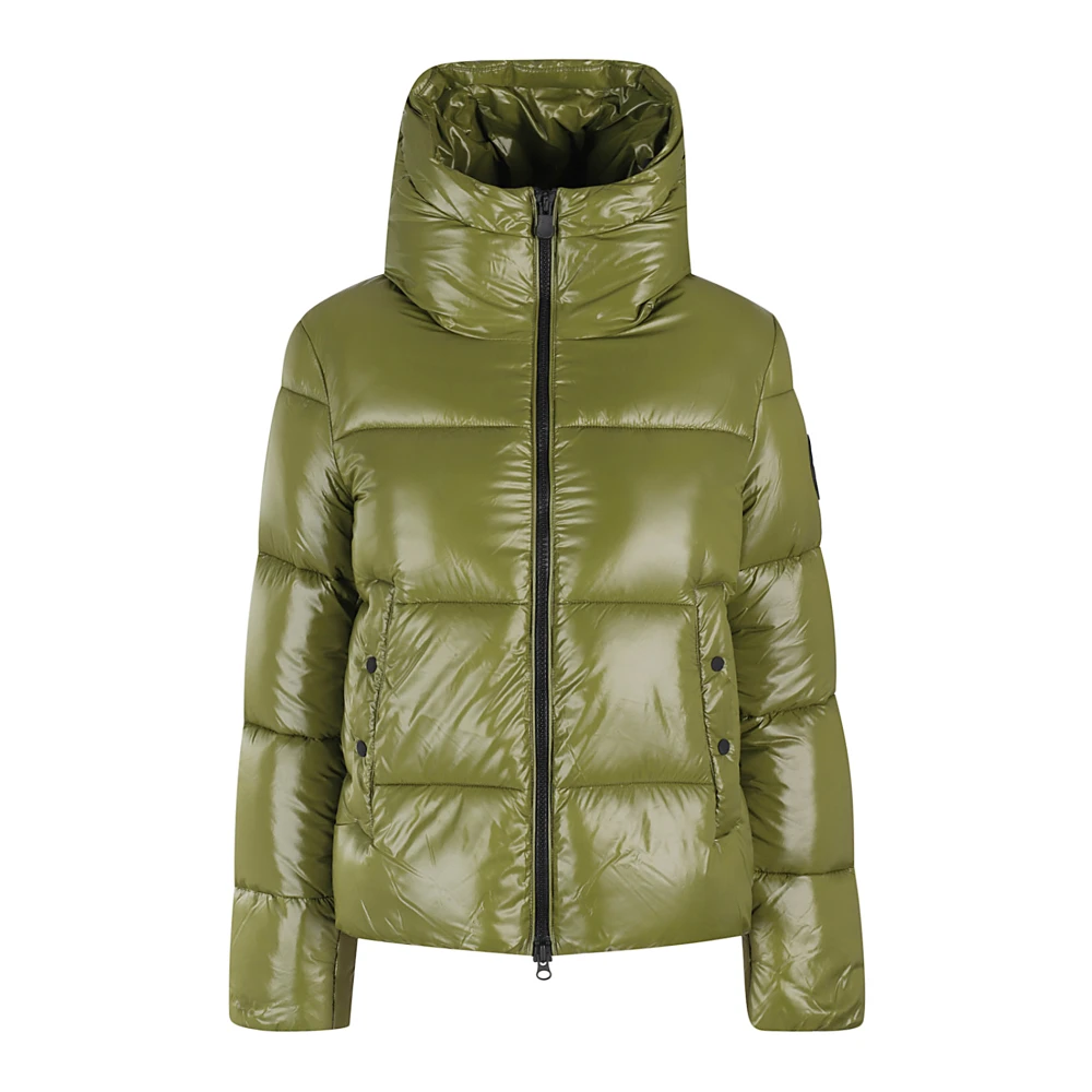 Save The Duck Gewatteerde Pufferjas voor Vrouwen Green Dames