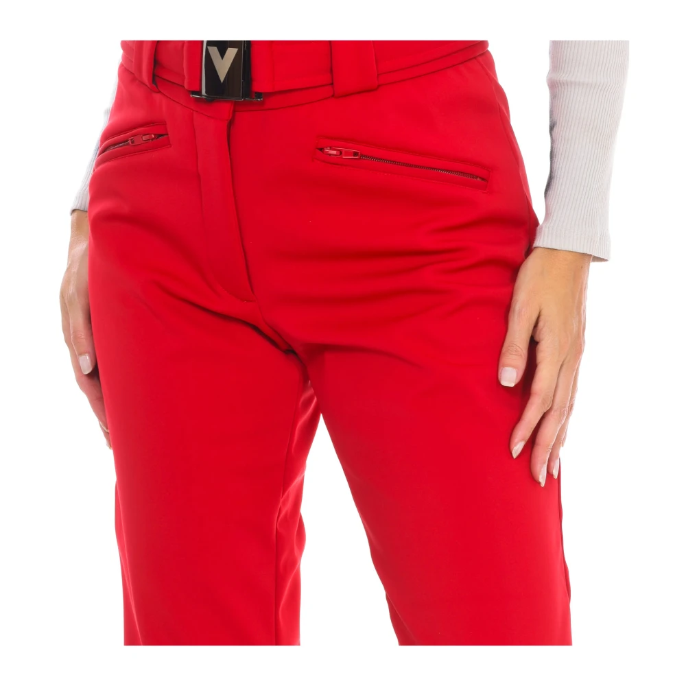 Vuarnet Verstelbare Ski Broek met Ritsopening Red Dames