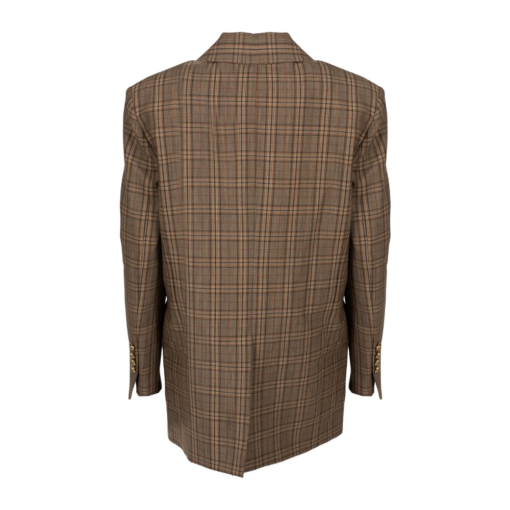 pinko Geruite Blazer Brown Dames