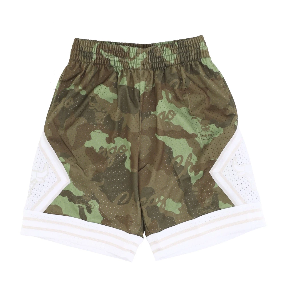 Mitchell & Ness NBA Ghost Green Camo Basketball Shorts Multicolor, Herr