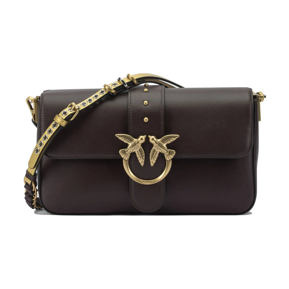 Pinko Women's Red Love One Slouchy Crossbody Bag