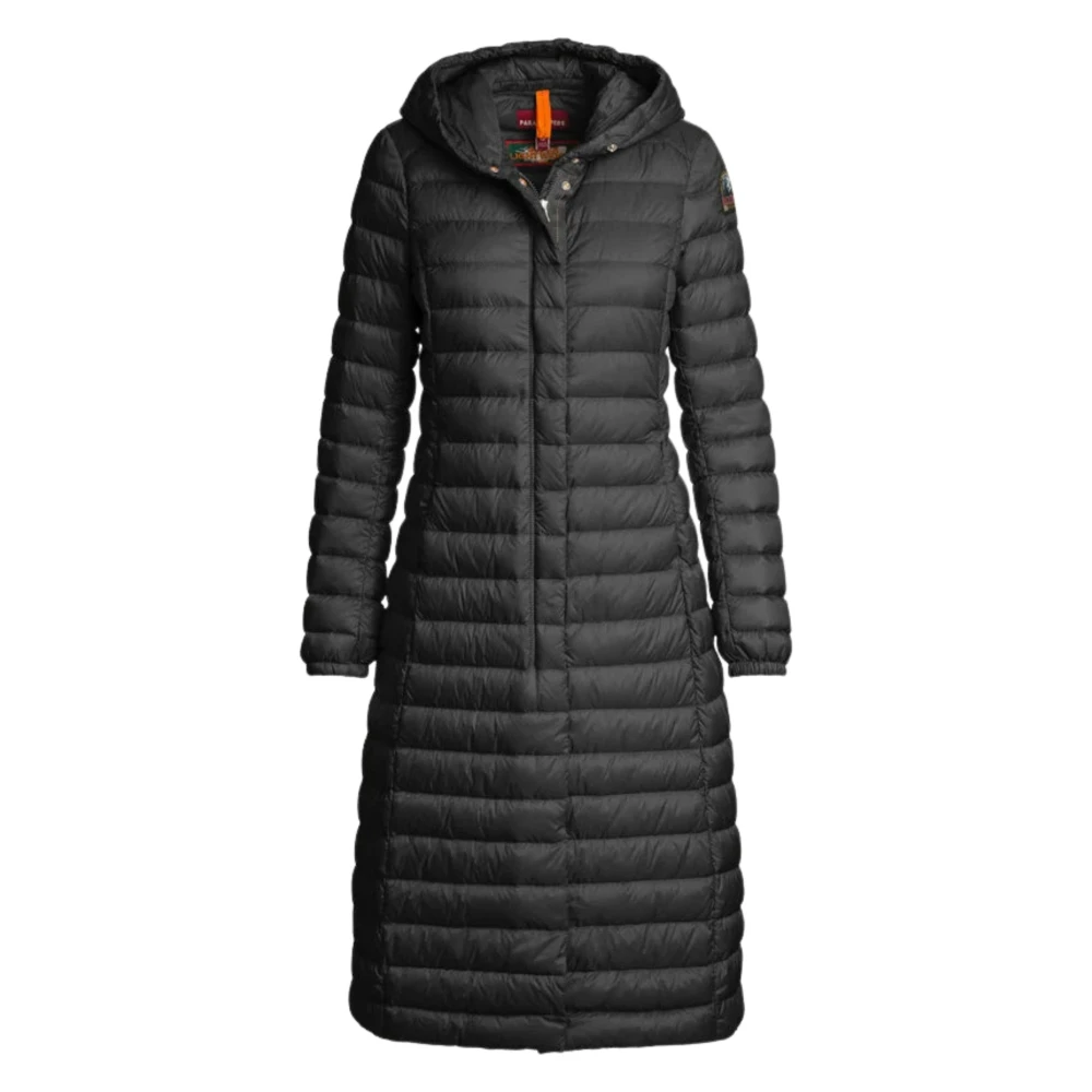 Parajumpers Women's Black Down Coats, L, Magalie Extra Long Down Jacket