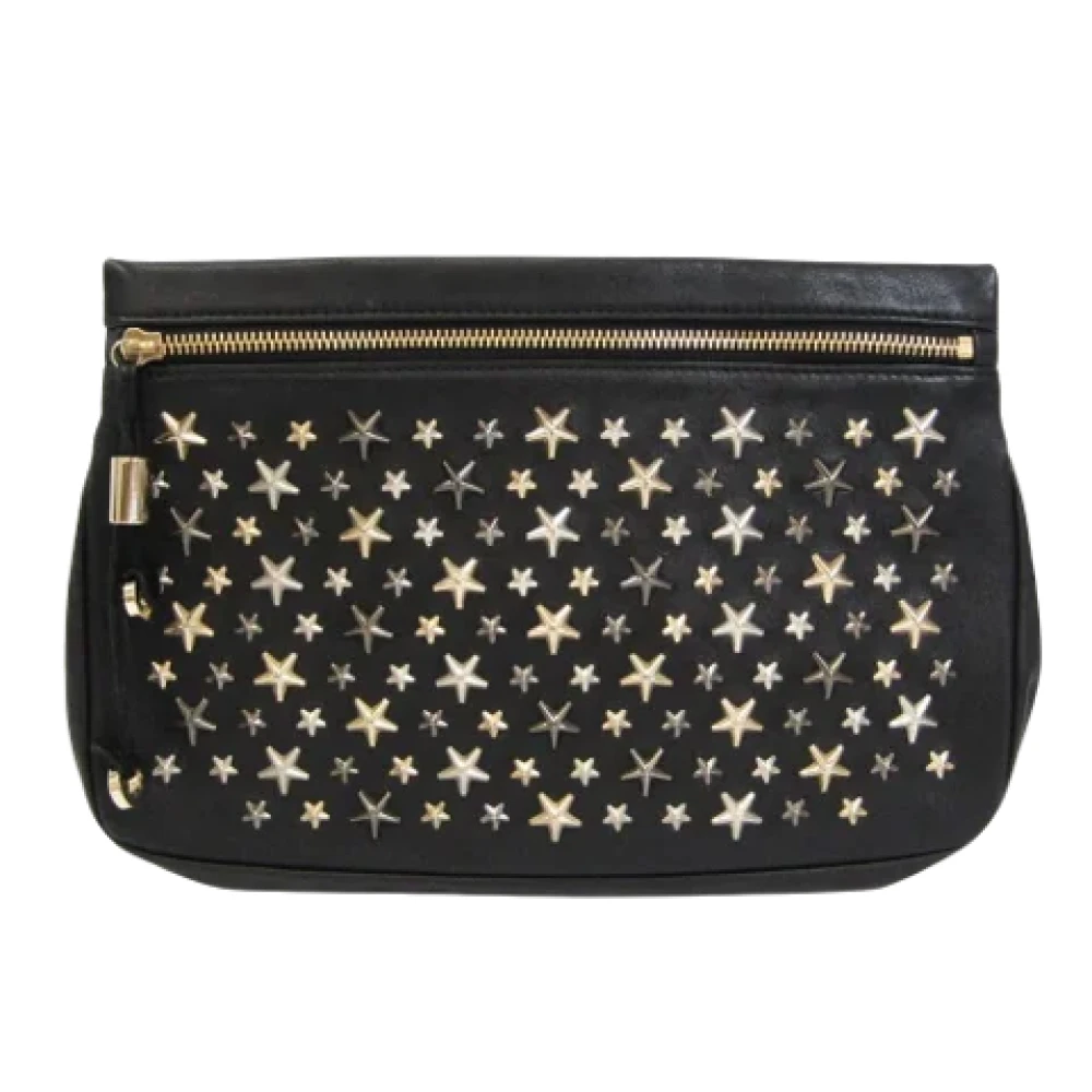 Jimmy Choo Pre-owned Leather clutches Black Dames