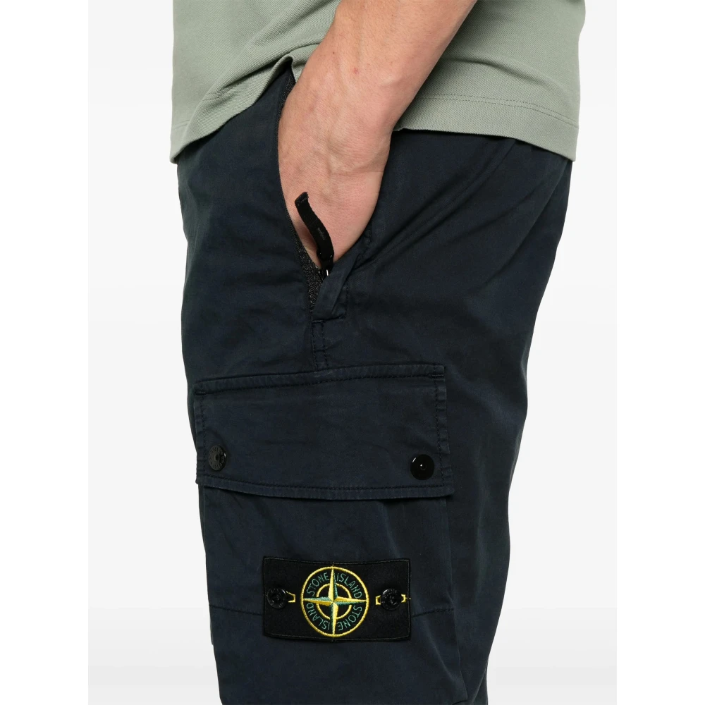Stone Island Blauwe Shorts voor Mannen Blue Heren