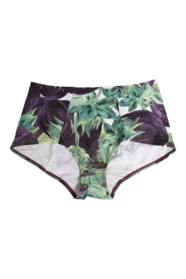 Eggplant Print High-Waist Briefs