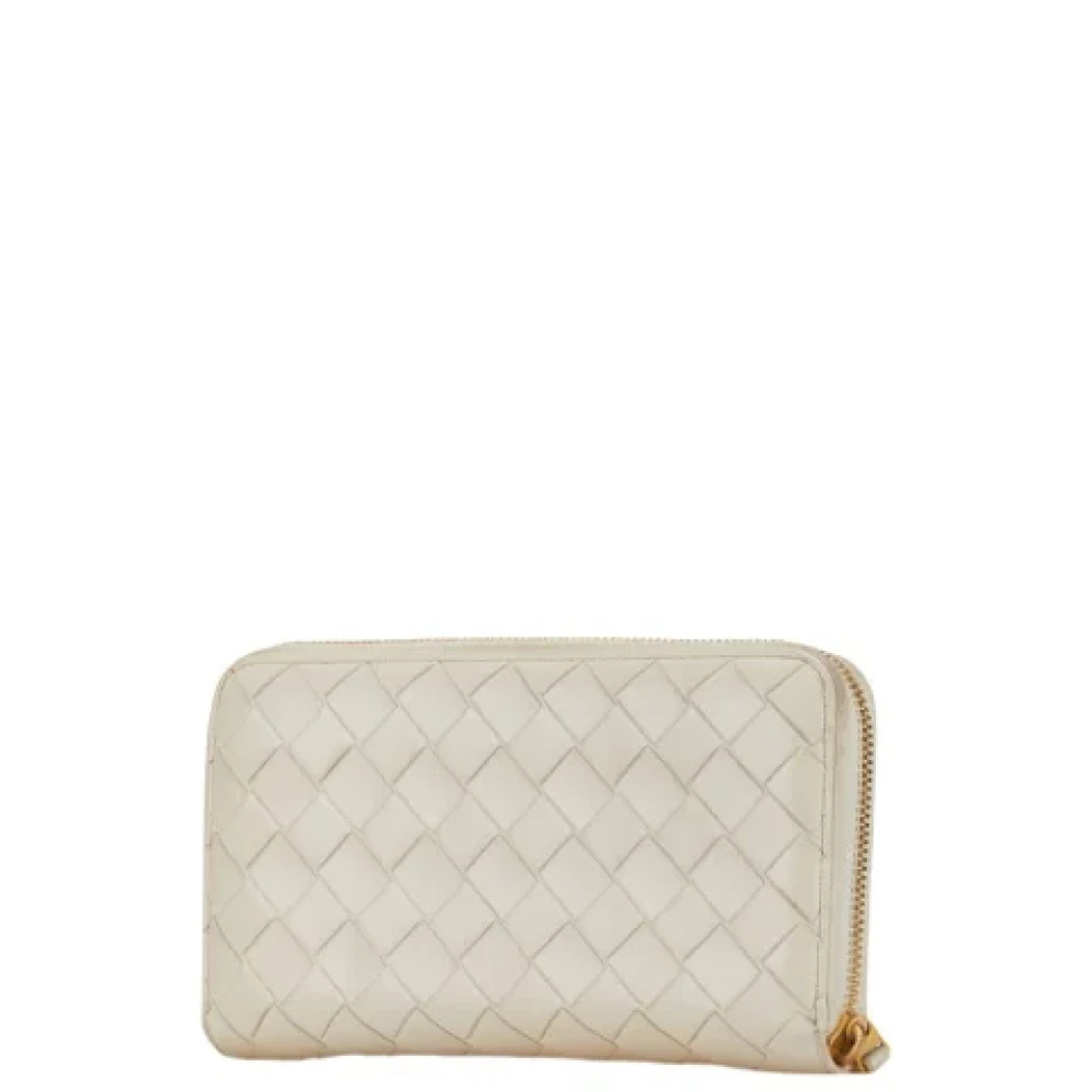 Bottega Veneta Vintage Pre-owned Leather wallets Beige Dames