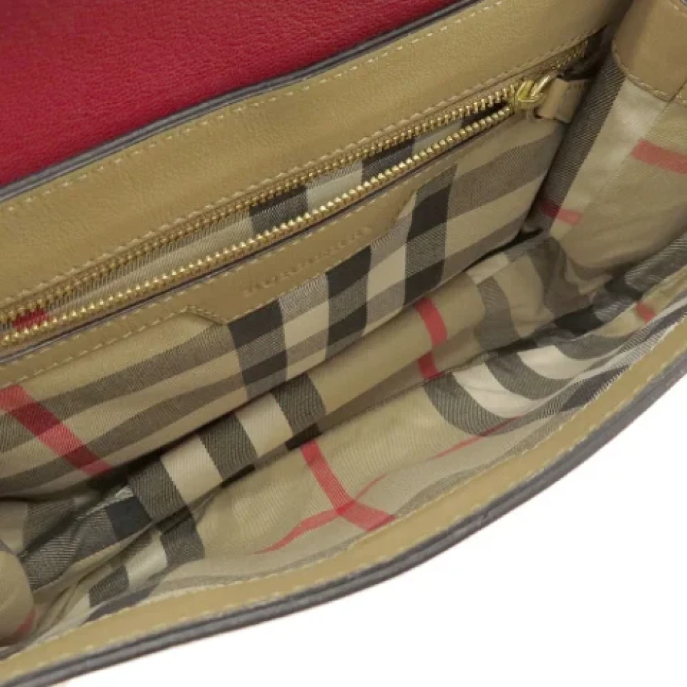 Burberry Vintage Pre-owned Leather shoulder-bags Beige Dames