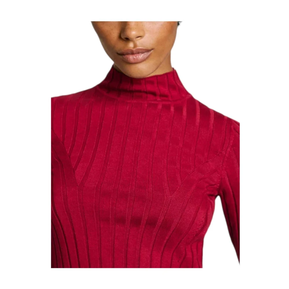 Pepe Jeans Elegant Turtleneck Jersey Red Dames