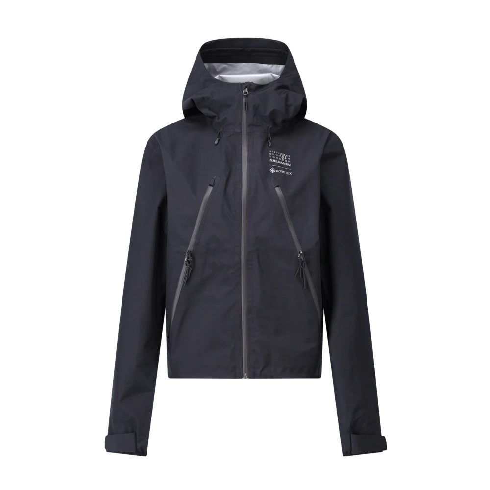 Maison Margiela Winddichte Hoodie met Zakken Black Dames