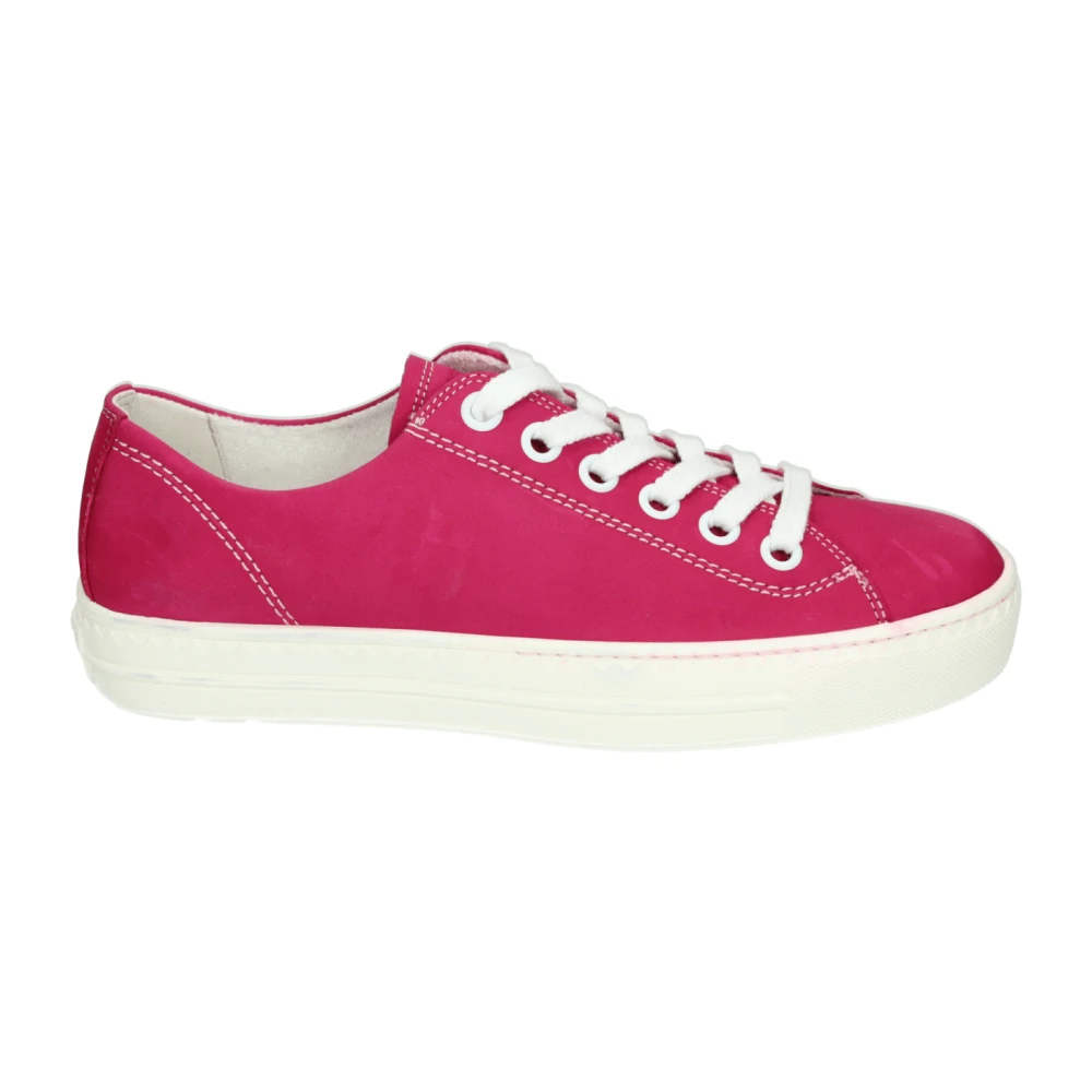 Paul Sportieve Lage Damesschoenen Nubuck Dames Schoenen Roze