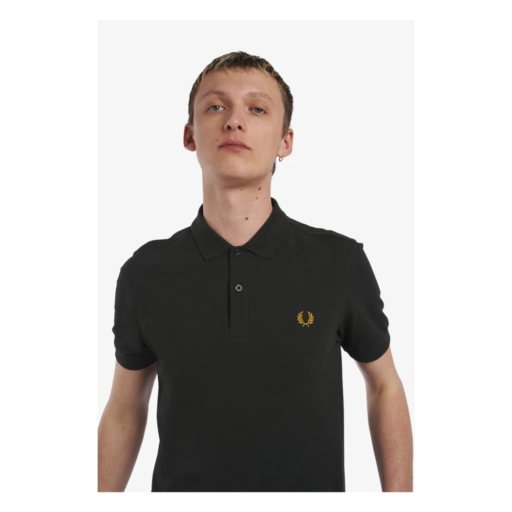 Fred Perry Slim Fit Plain Polo Nachtgroen Honinggoud Green Heren