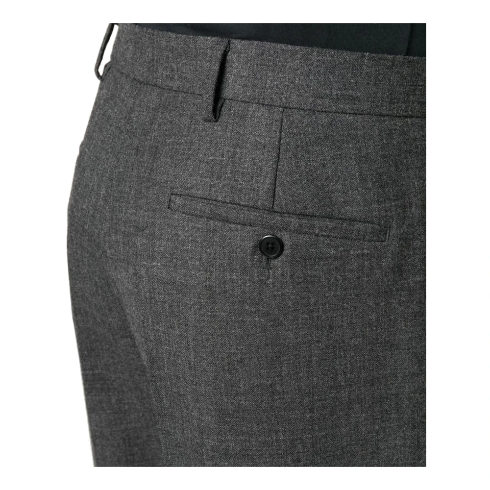 Prada Wollen broek met haaksluiting Gray Heren