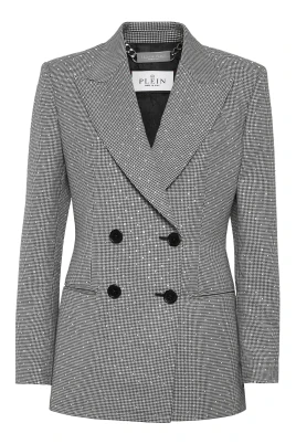 Blazer Regular Gold Fit Pied de Poule