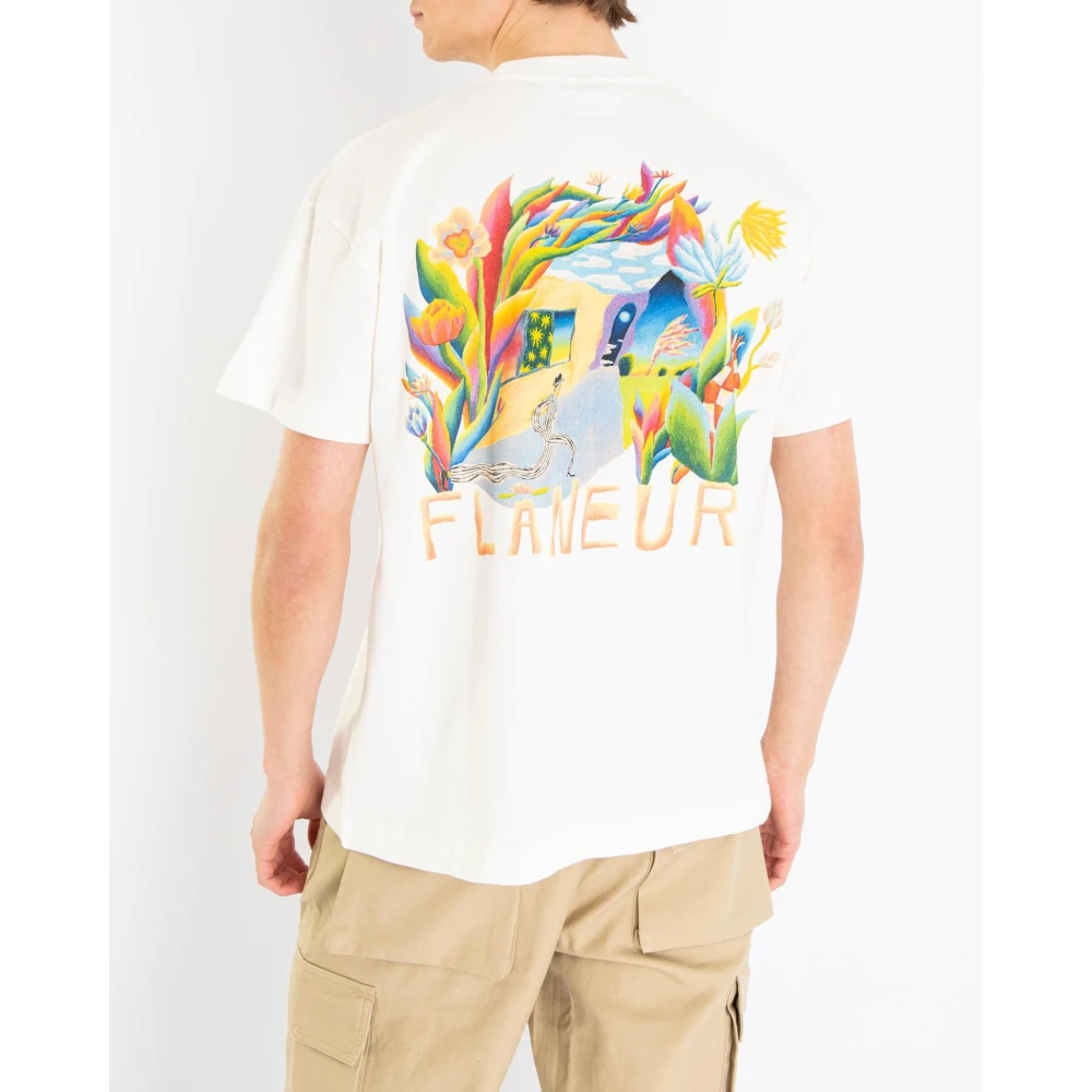 Flâneur Heren Passage Of Time T-Shirt Wit White Heren