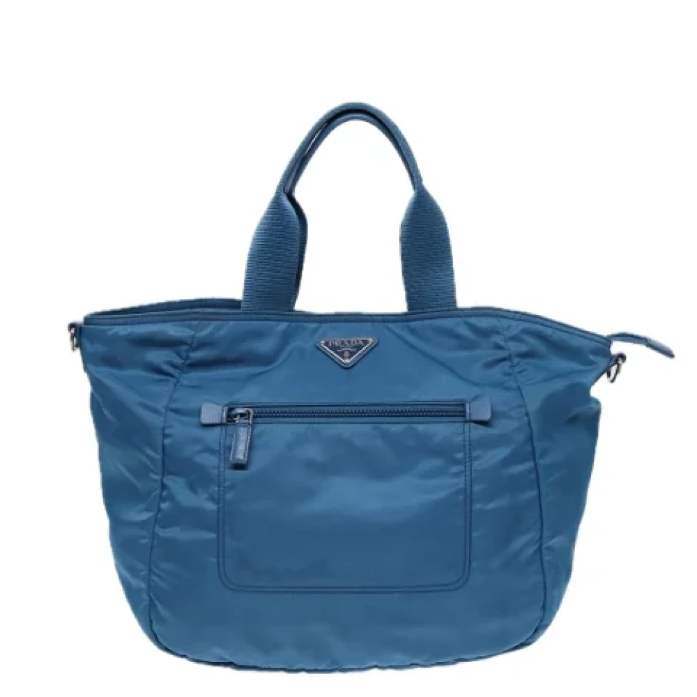 Prada Vintage Pre-owned Fabric prada-bags Blue Dames